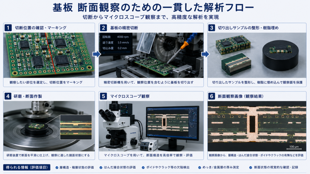 断面観察のフロー